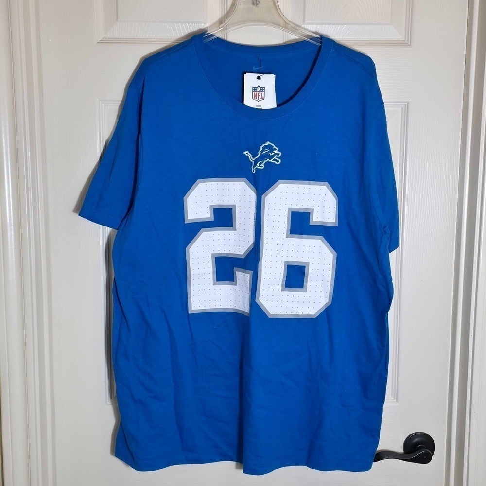 Nike Detroit Lions Jahmyr Gibbs #26 NFL T-Shirt Men's XL Blue White NEW NWT